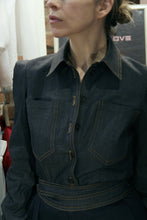 Load image into Gallery viewer, Stretch denim blouse
